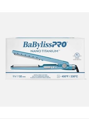 BaBylissPRO Nano Titanium 1¼" Digital Flat Iron - Blue